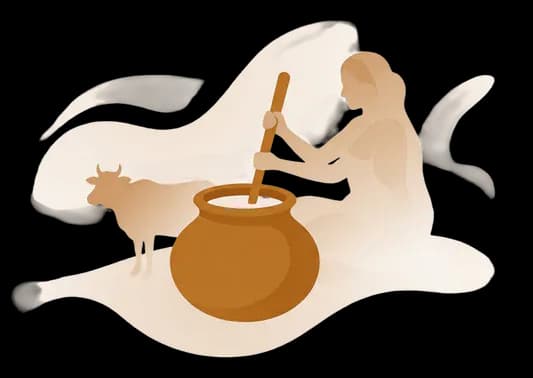 AKC Traditional Bilona Churning Process
